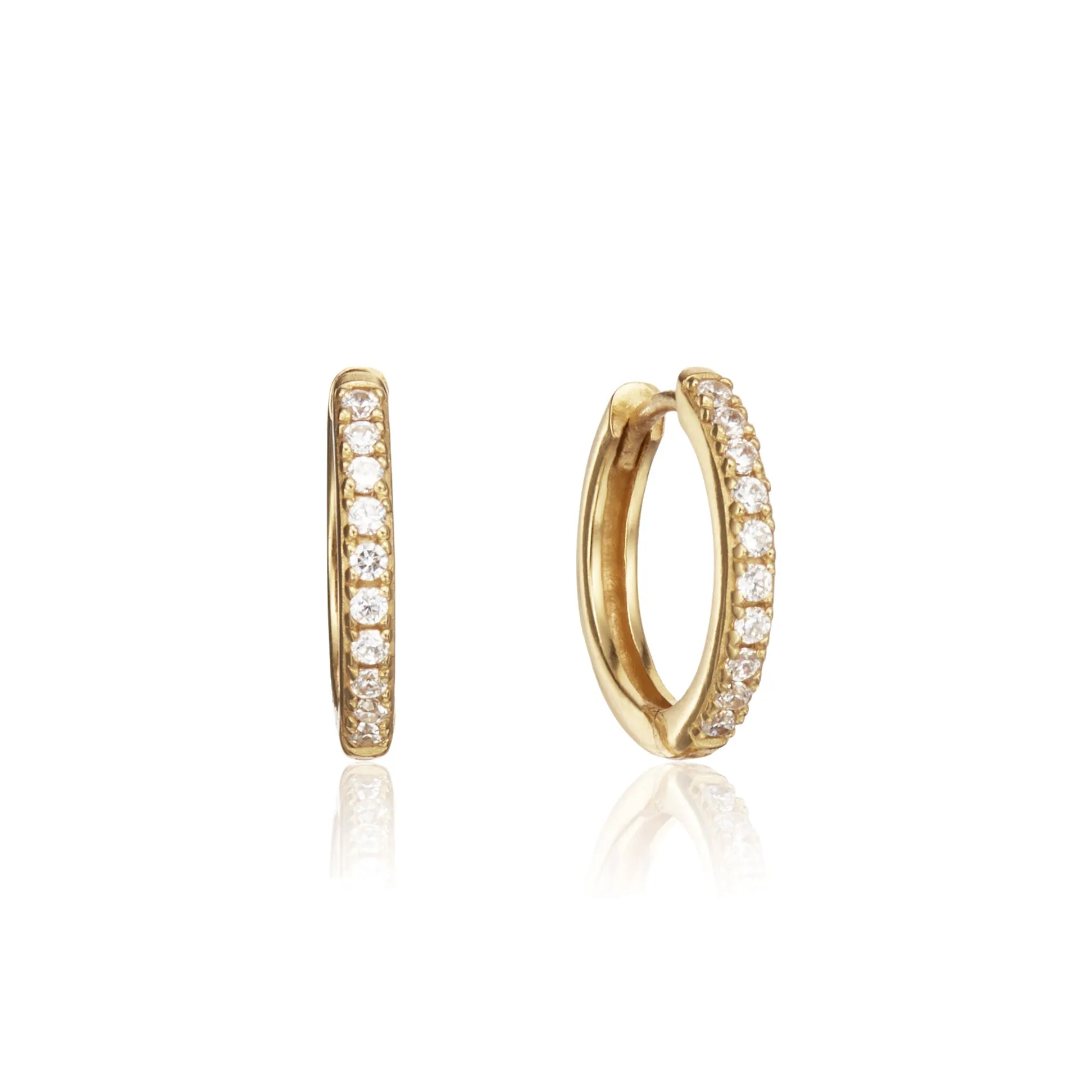 Gold Diamond Style Large Hoop Earrings sold by Lily & Roo