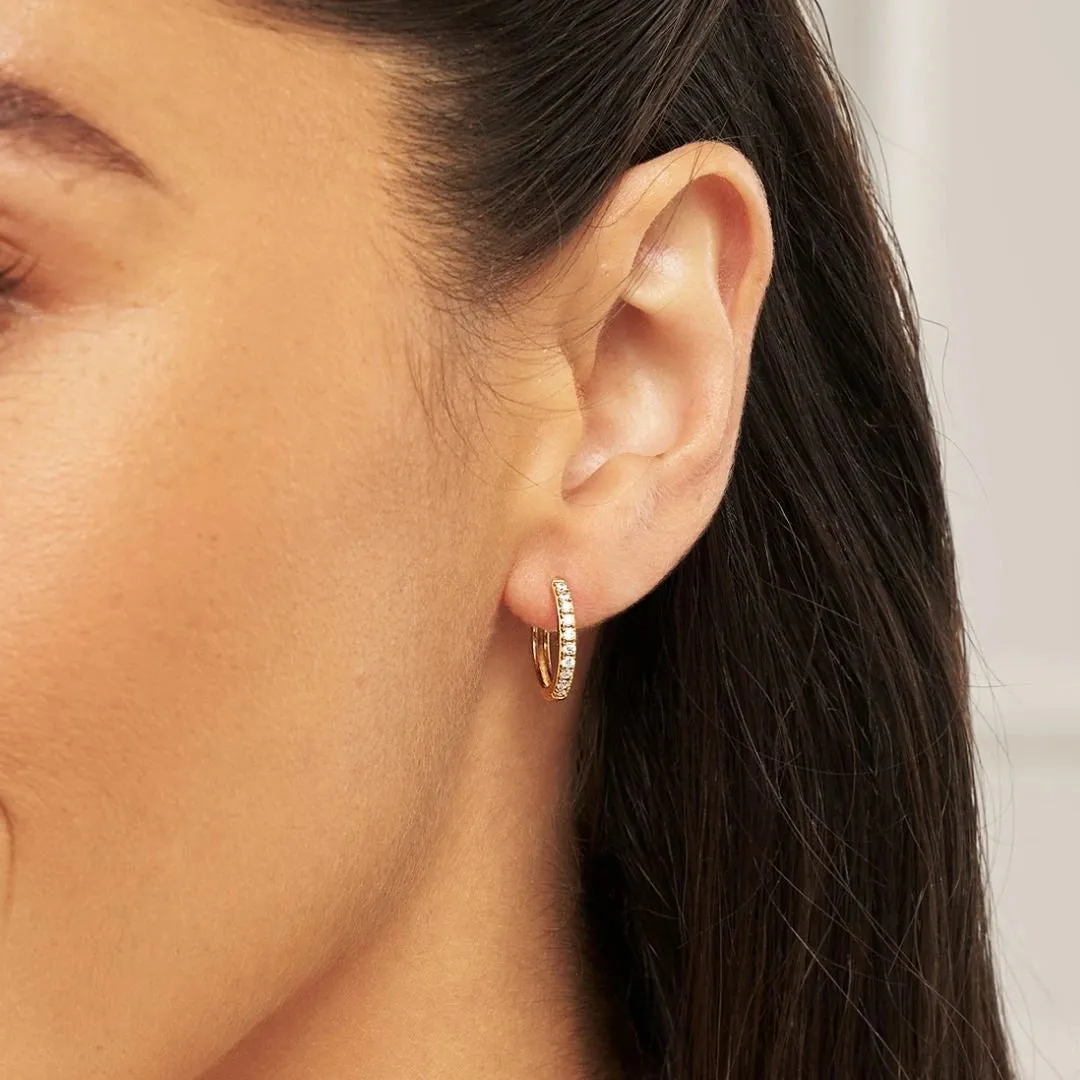 Gold Diamond Style Large Hoop Earrings sold by Lily & Roo product image thumbnail 2