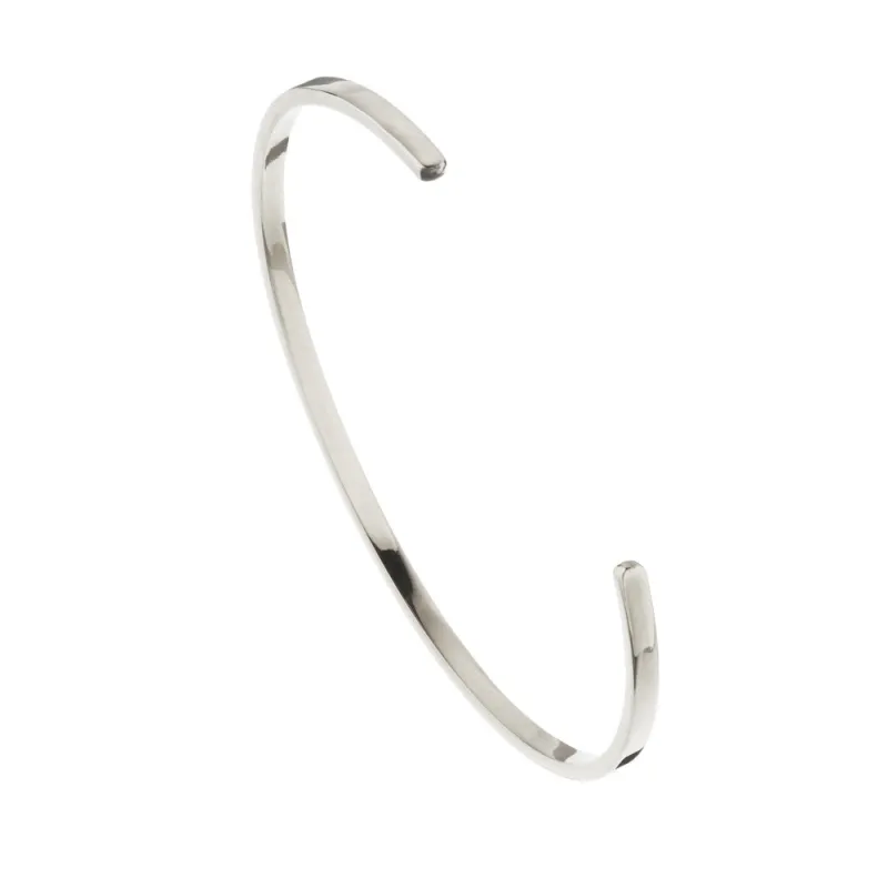 Silver Thin Engraved Bangle sold by Lily & Roo