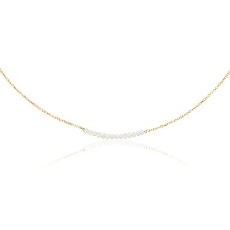 Gold Small Pearl Cluster Choker made by Lily & Roo