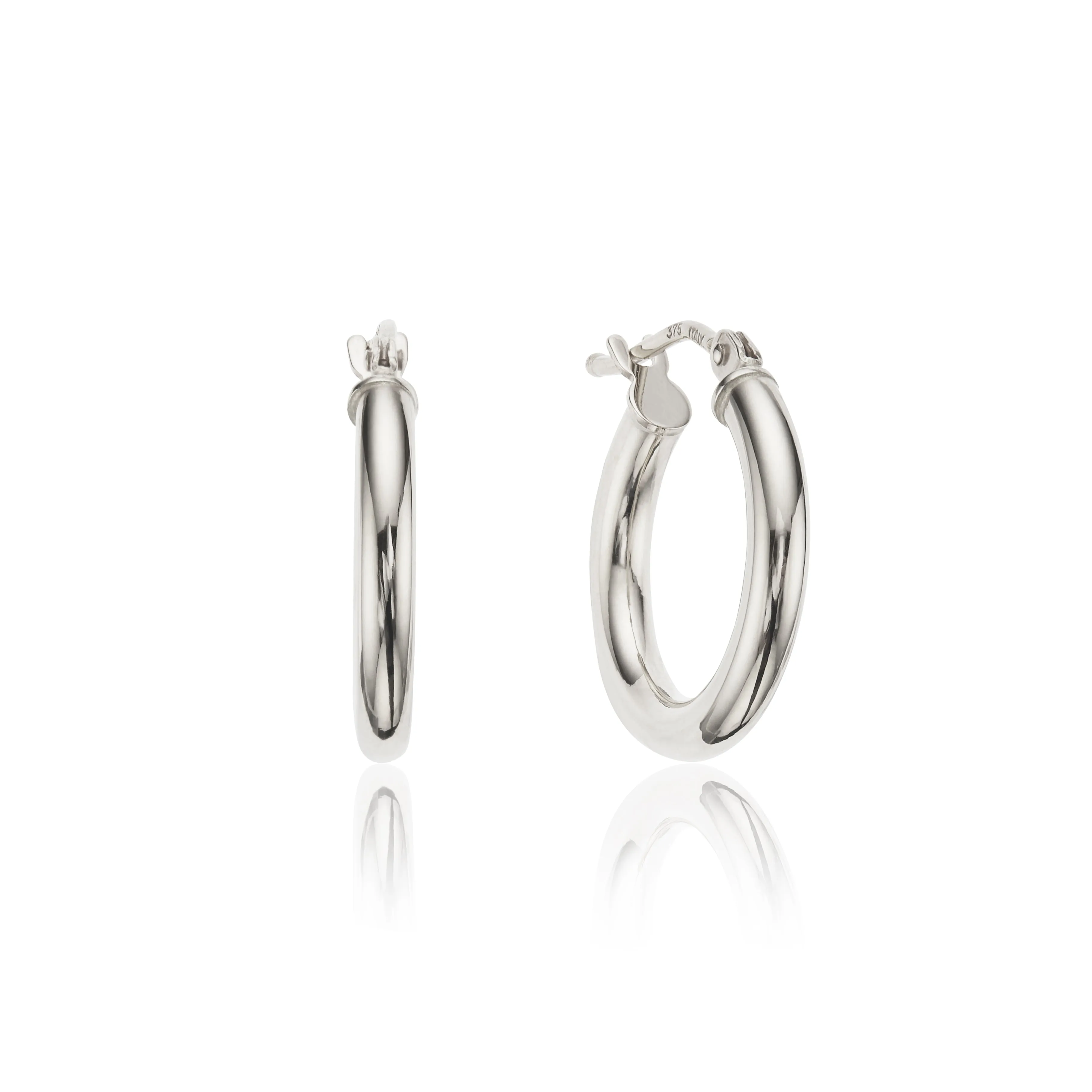 Silver Small Rounded Hoop Earrings sold by Lily & Roo