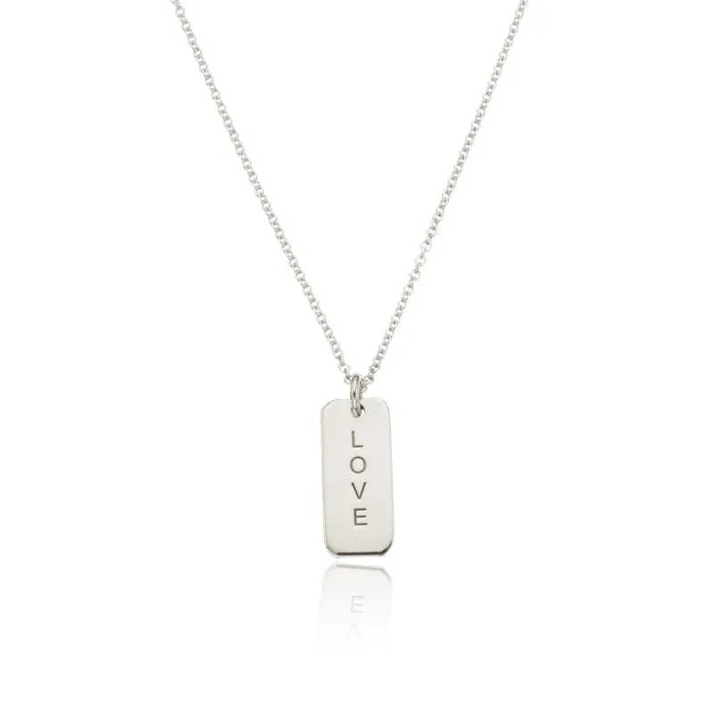 Silver Personalised Tag Necklace sold by Lily & Roo