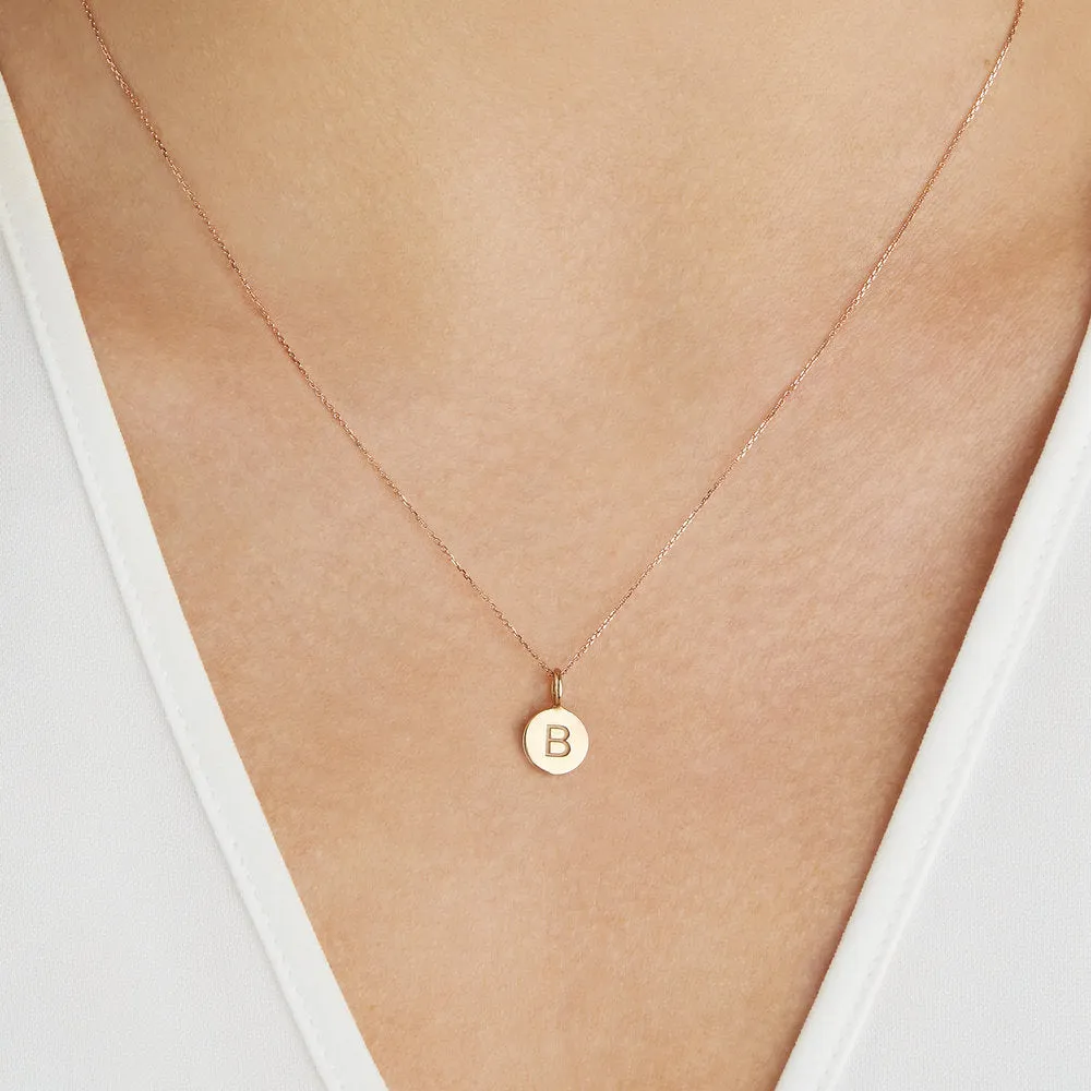 Gold Small Personalised Disc Necklace sold by Lily & Roo product image thumbnail 2