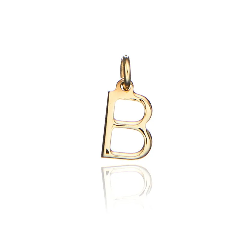 Solid Gold Individual Initial Charm sold by Lily & Roo