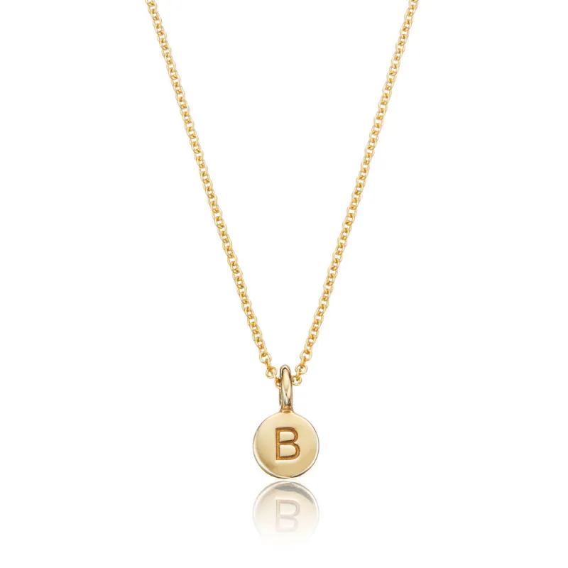 Gold Extra Small Personalised Disc Necklace sold by Lily & Roo
