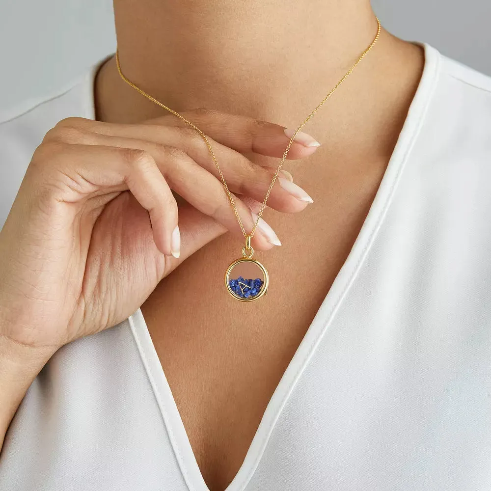 Gold Glass Gemstone Locket sold by Lily & Roo product image thumbnail 2