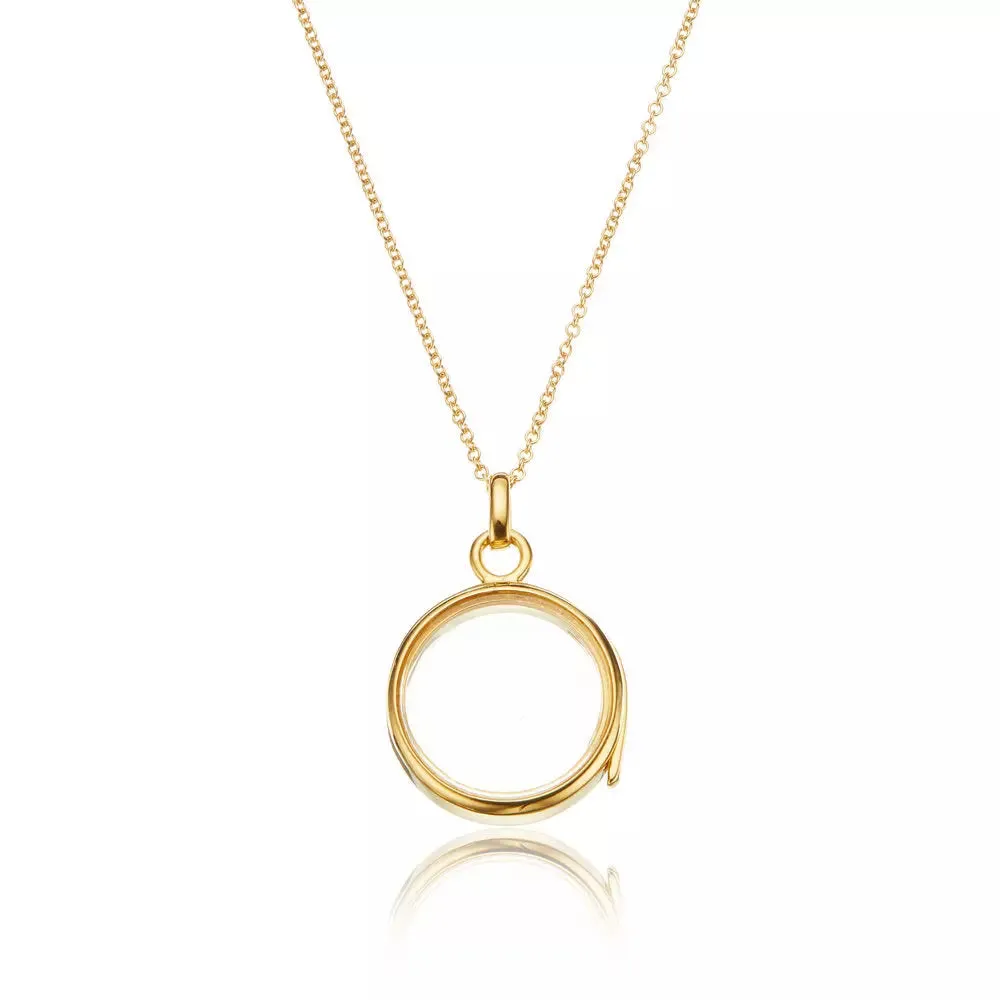 Gold Glass Gemstone Locket sold by Lily & Roo