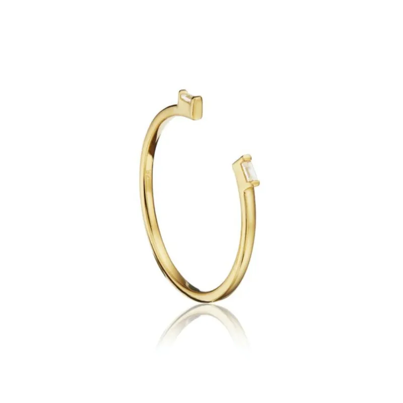 Gold Diamond Style Baguette Gap Ring sold by Lily & Roo