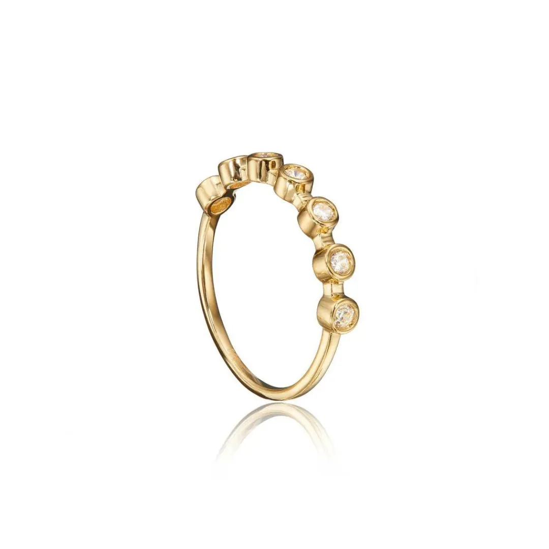 Gold Diamond Style Round Eternity Ring sold by Lily & Roo