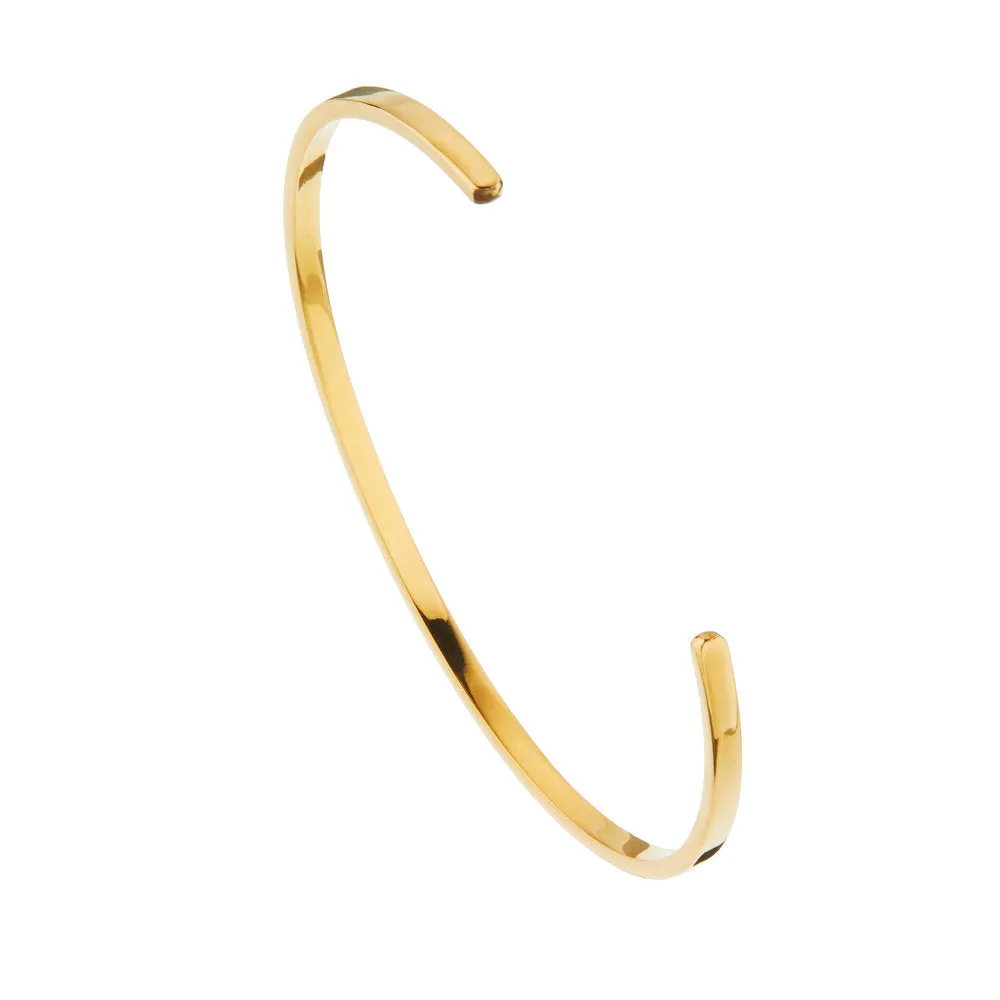 Gold Thin Engraved Bangle sold by Lily & Roo