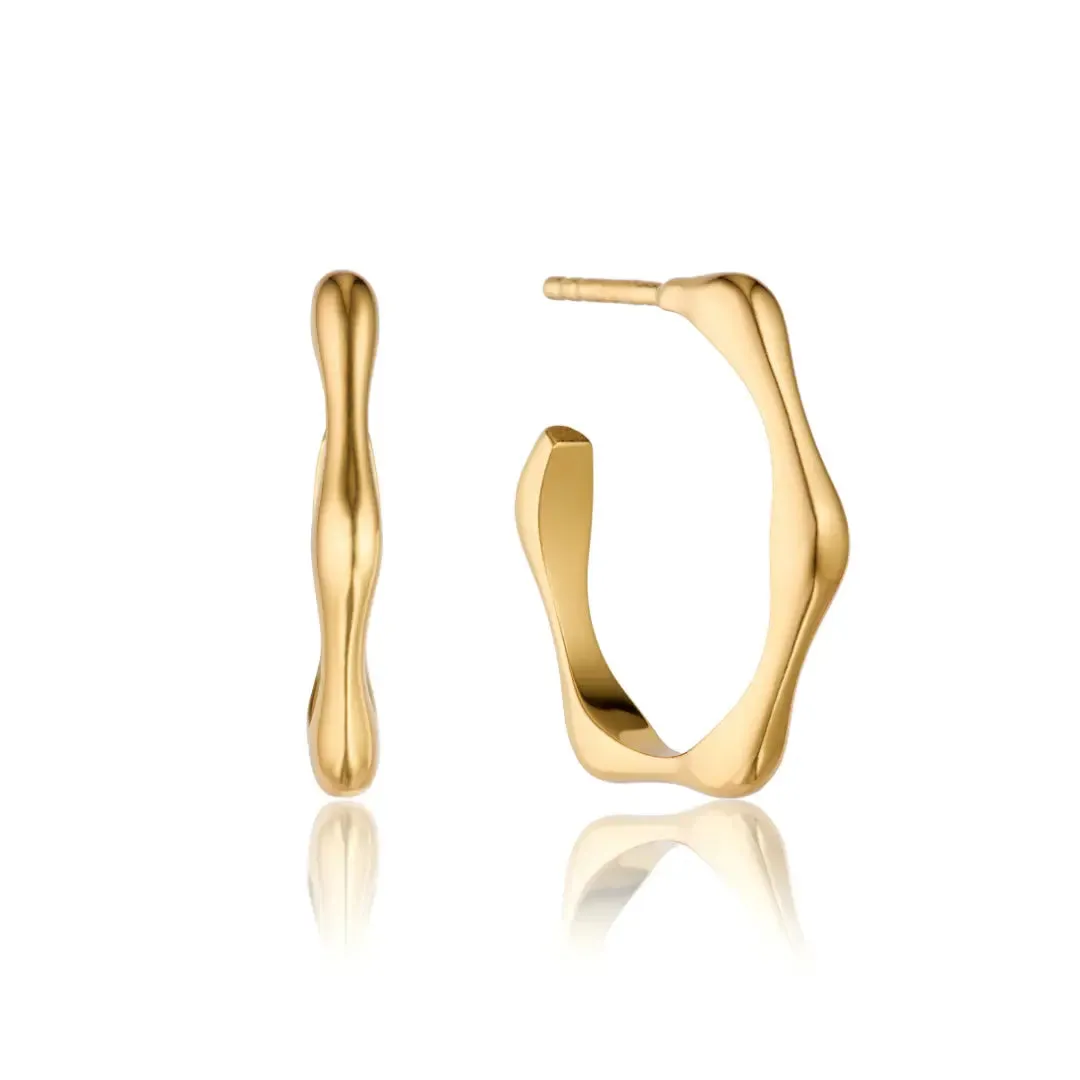 Gold Bamboo Hoop Earrings sold by Lily & Roo