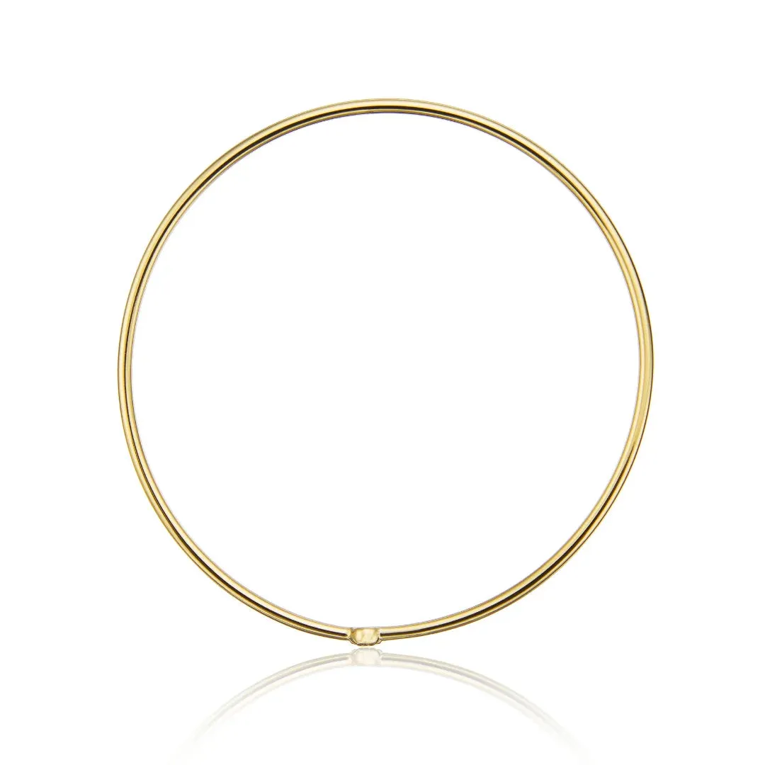 Gold Single Diamond Style Bangle sold by Lily & Roo product image thumbnail 5