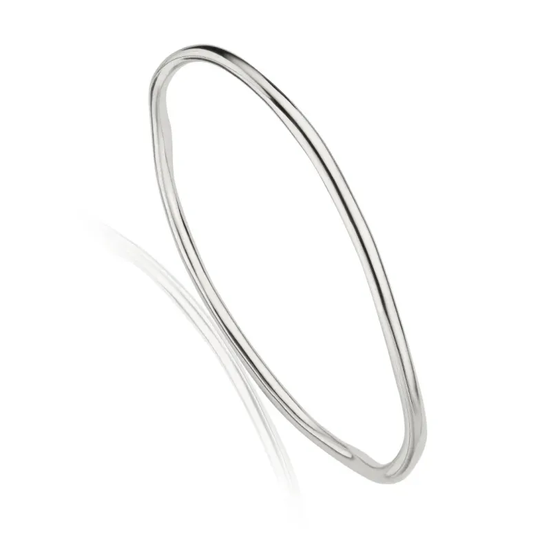 Silver Wave Bangle made by Lily & Roo