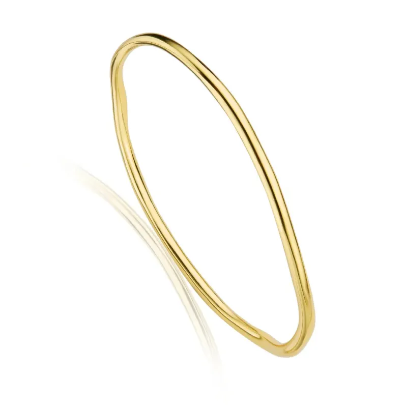 Gold Wave Bangle made by Lily & Roo