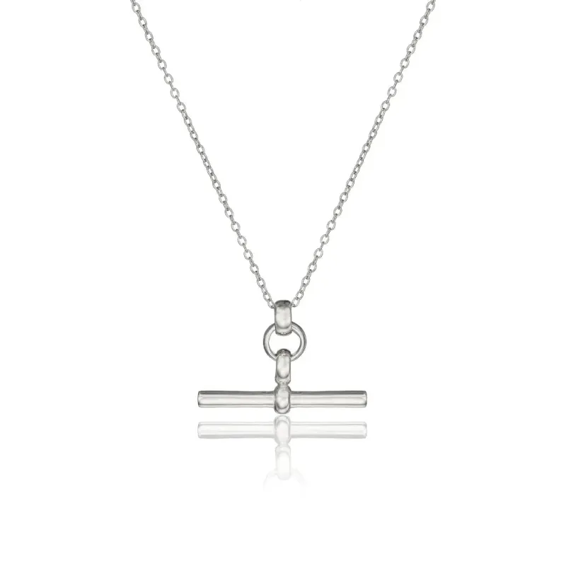 Silver T-Bar Necklace made by Lily & Roo