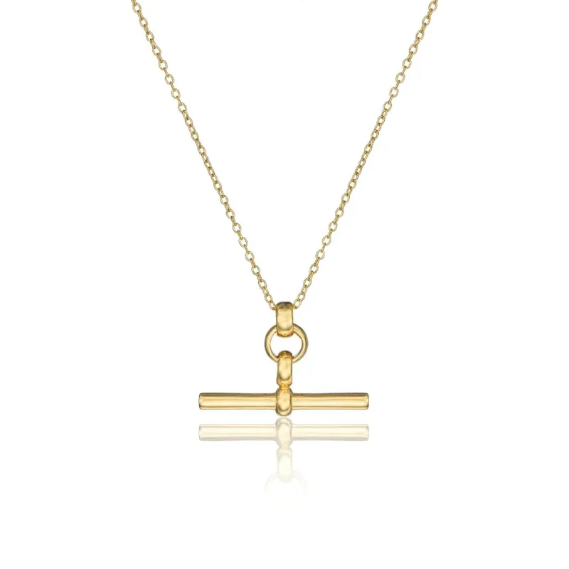 Gold T-Bar Necklace made by Lily & Roo