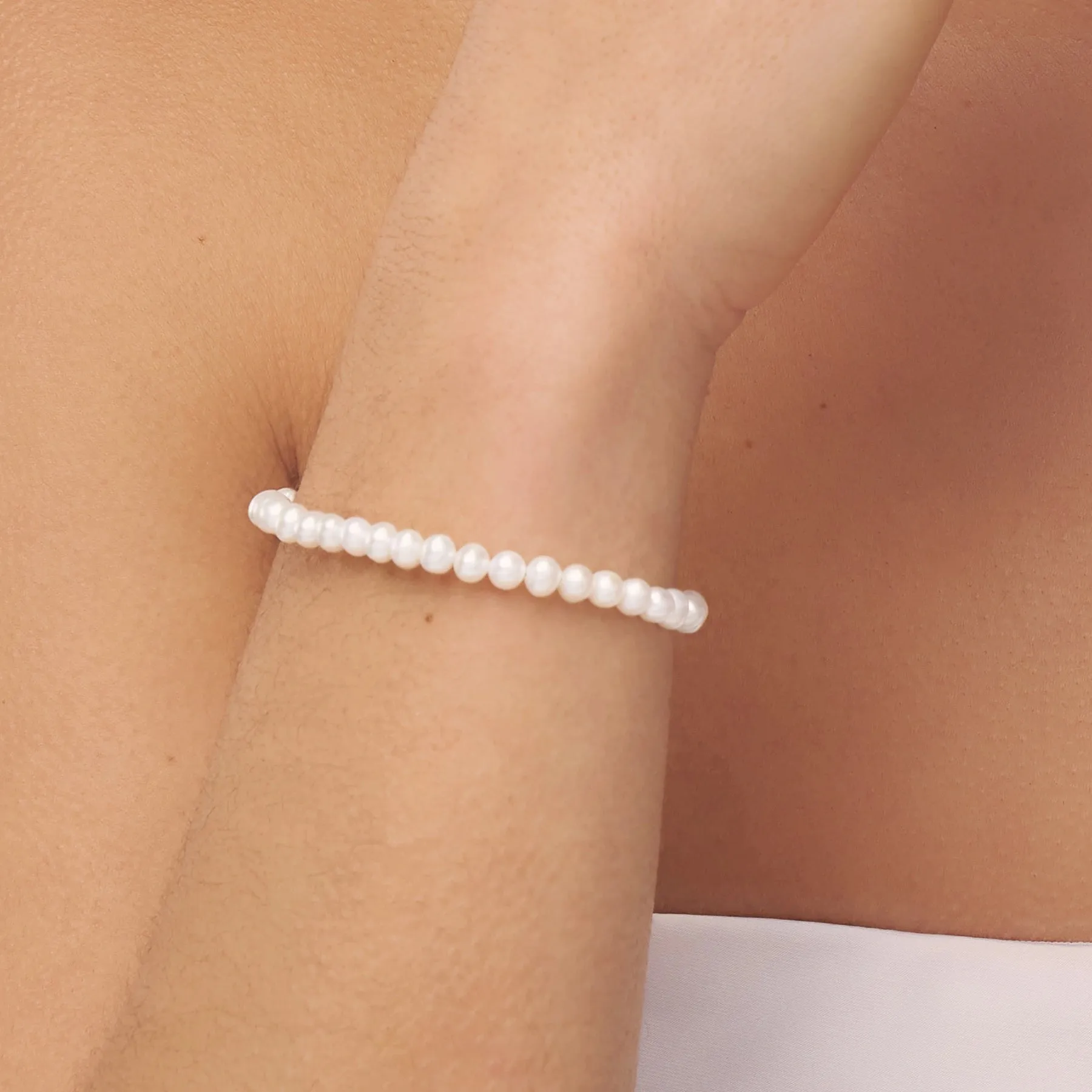 Gold Pearl Bracelet sold by Lily & Roo product image thumbnail 2