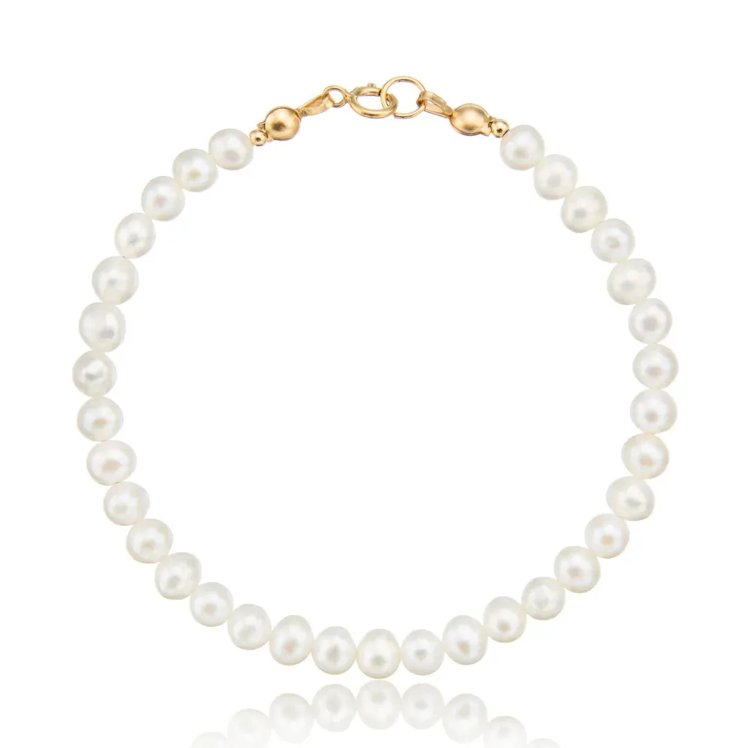Gold Pearl Bracelet sold by Lily & Roo