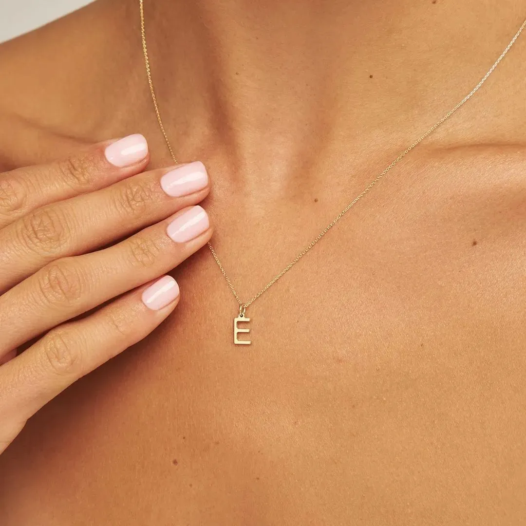 Gold Initial Letter Necklace sold by Lily & Roo product image thumbnail 2