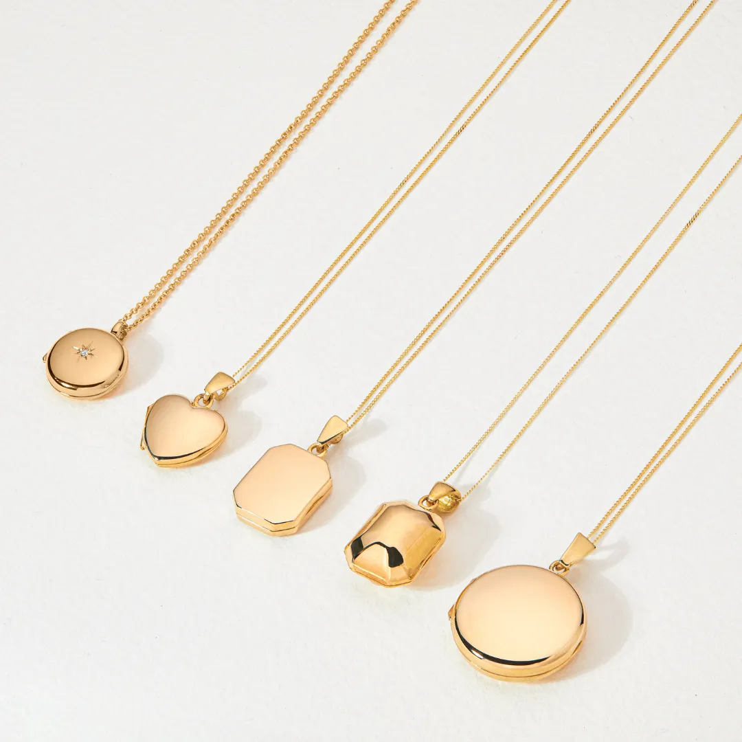 Gold Small Heart Locket Necklace sold by Lily & Roo product image thumbnail 5