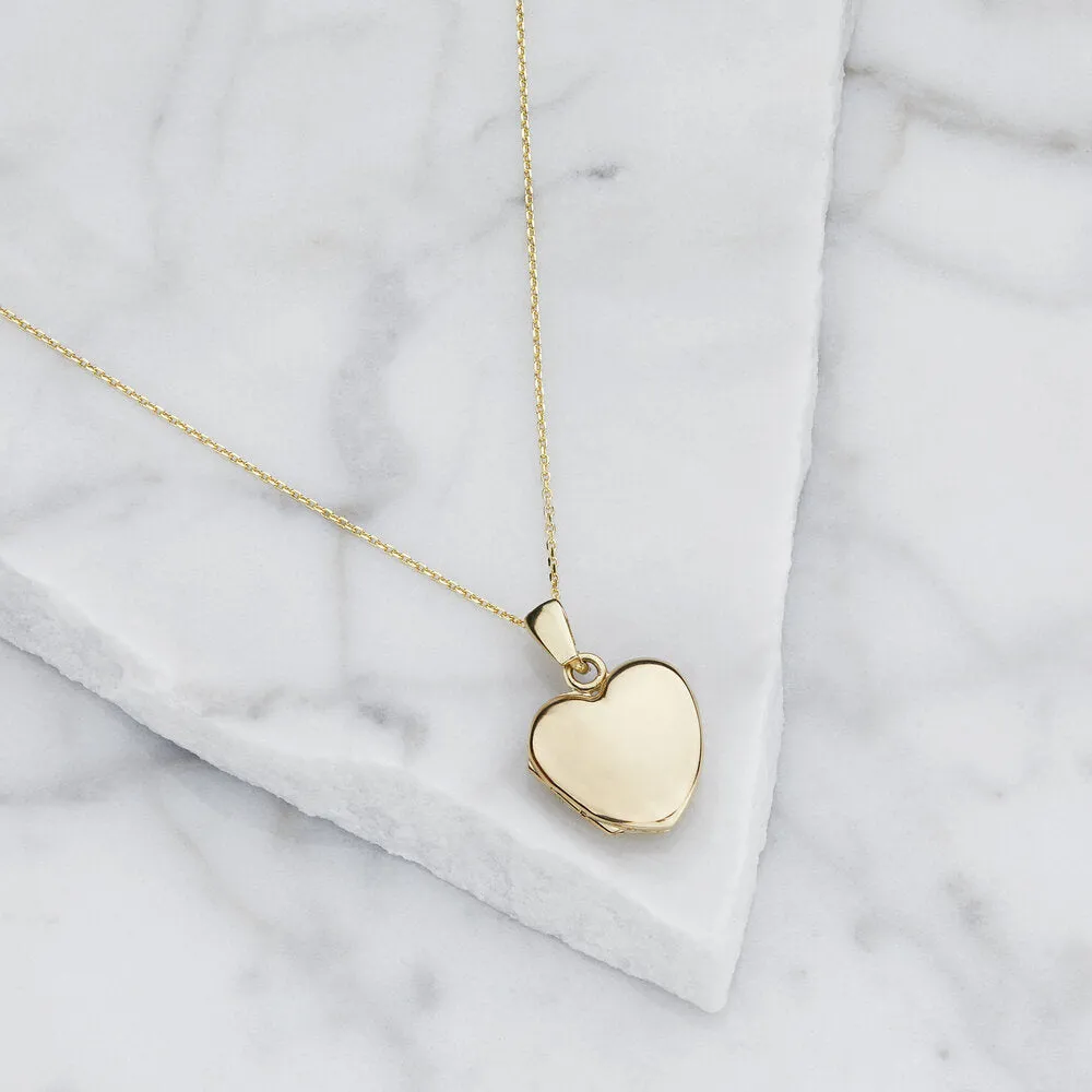 Gold Small Heart Locket Necklace sold by Lily & Roo product image thumbnail 4