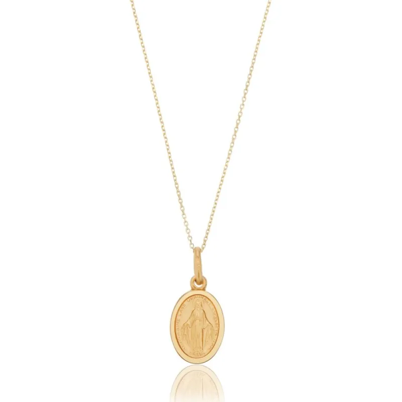 Gold Small Virgin Mary Necklace made by Lily & Roo