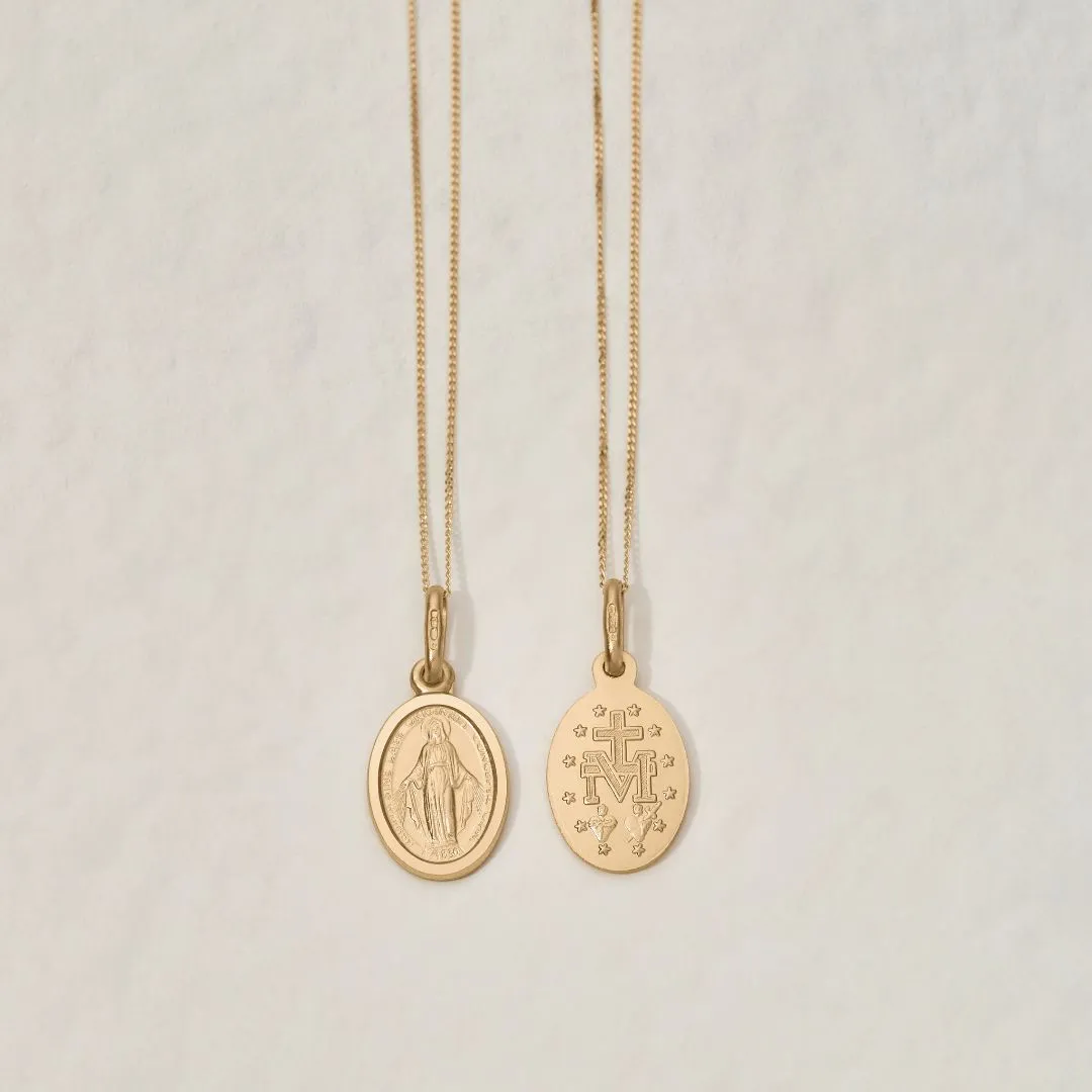 Gold Small Virgin Mary Necklace sold by Lily & Roo product image thumbnail 5