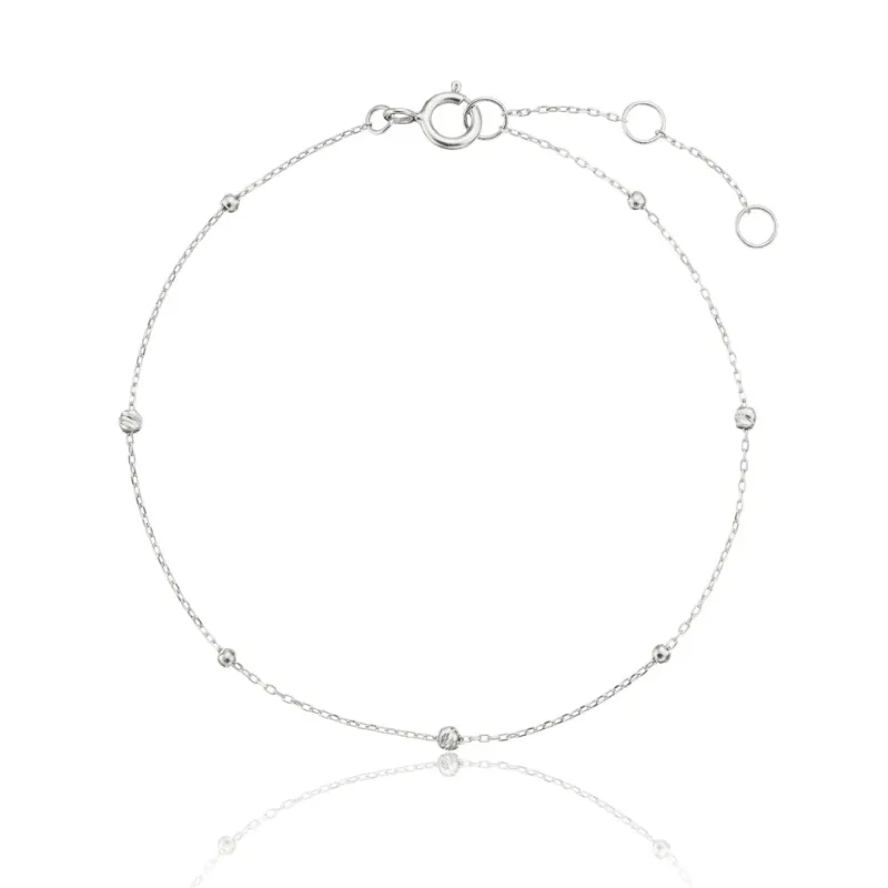 Silver Beaded Chain Bracelet made by Lily & Roo