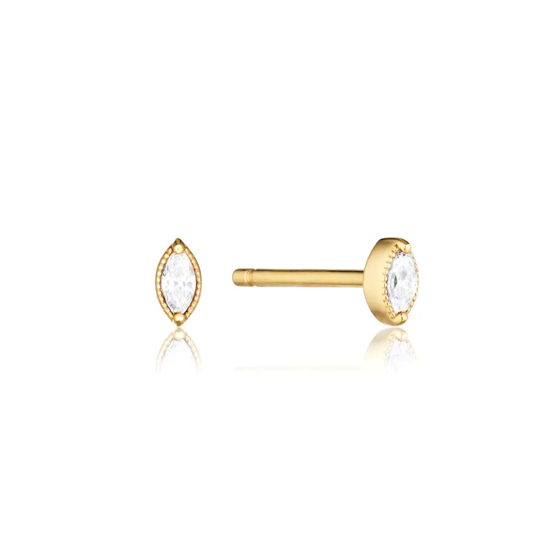 Gold Tiny Teardrop Stud Earrings sold by Lily & Roo