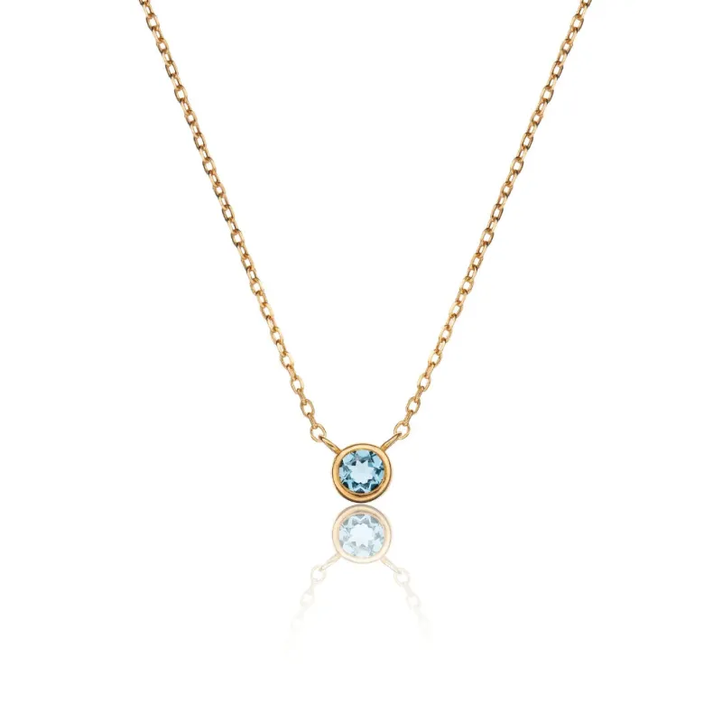 Gold Floating Birthstone Necklace made by Lily & Roo