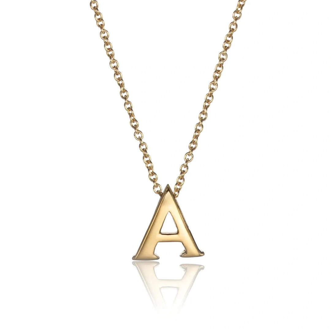 Gold Thread-Through Initial Letter Necklace sold by Lily & Roo product image thumbnail 3