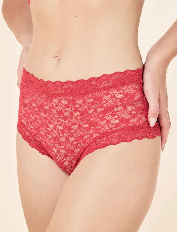 Lulu Lace High Rise Knicker made by Papinelle