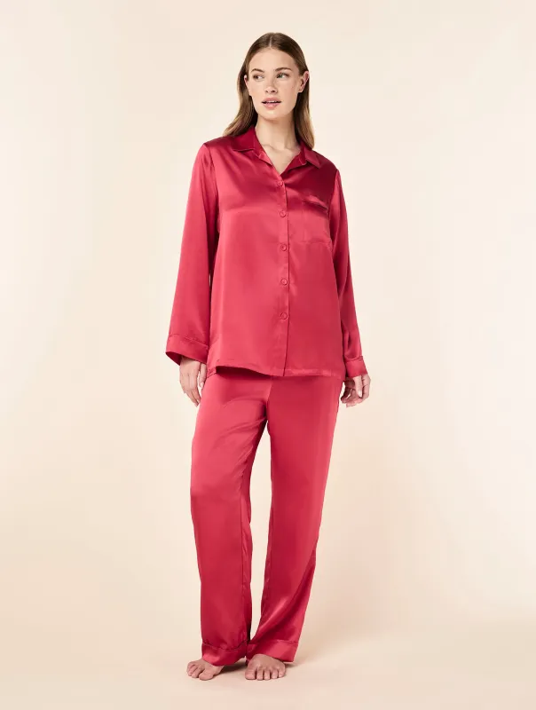 Audrey Washable Silk Full Length PJ Set sold by Papinelle