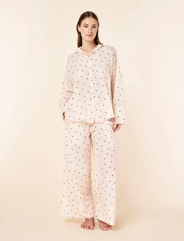 Hearts Full Length PJ Set made by Papinelle