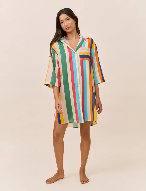 Holiday Stripe Nightshirt made by Papinelle