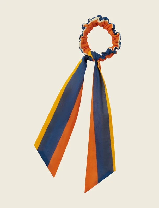 Holiday Stripe Bow Scrunchie made by Papinelle