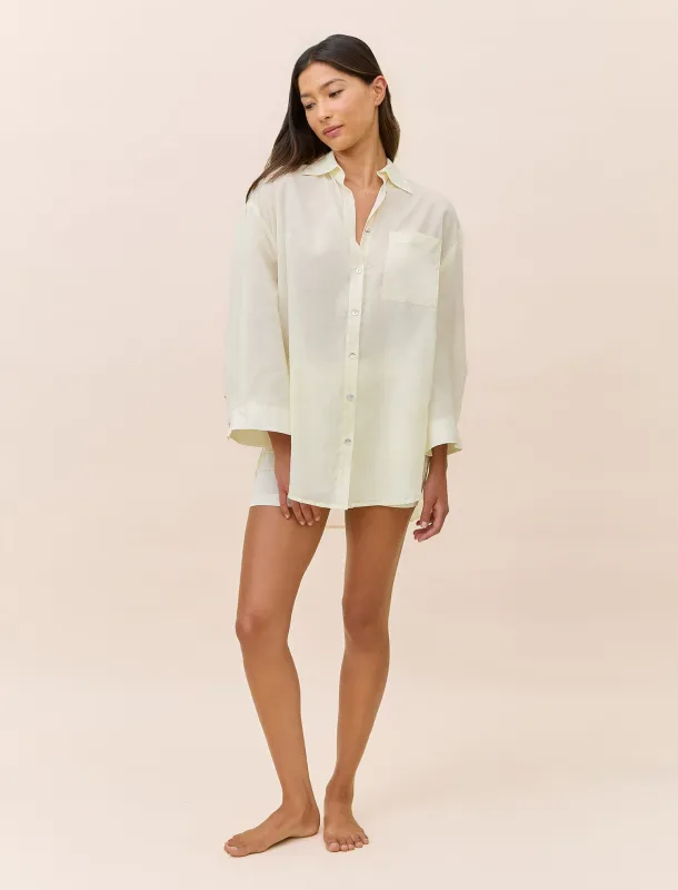 Callie Cotton Relaxed Long Sleeve Shirt sold by Papinelle