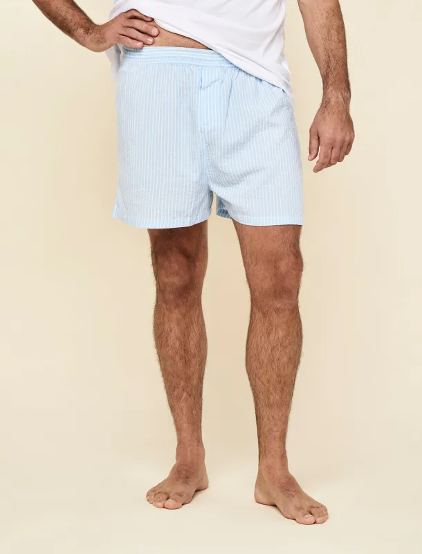 Blue Stripe Men's Boxer Short sold by Papinelle