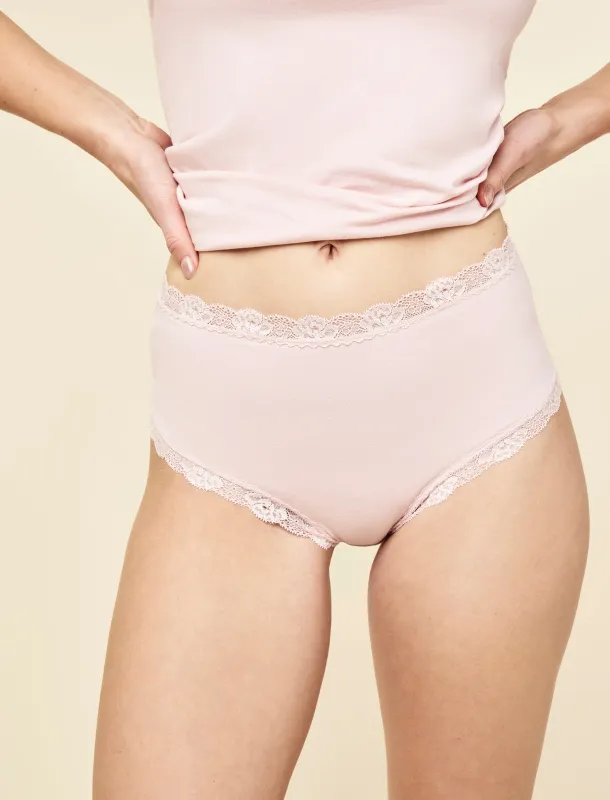 Ellie Lace Trim Highrise Knicker sold by Papinelle