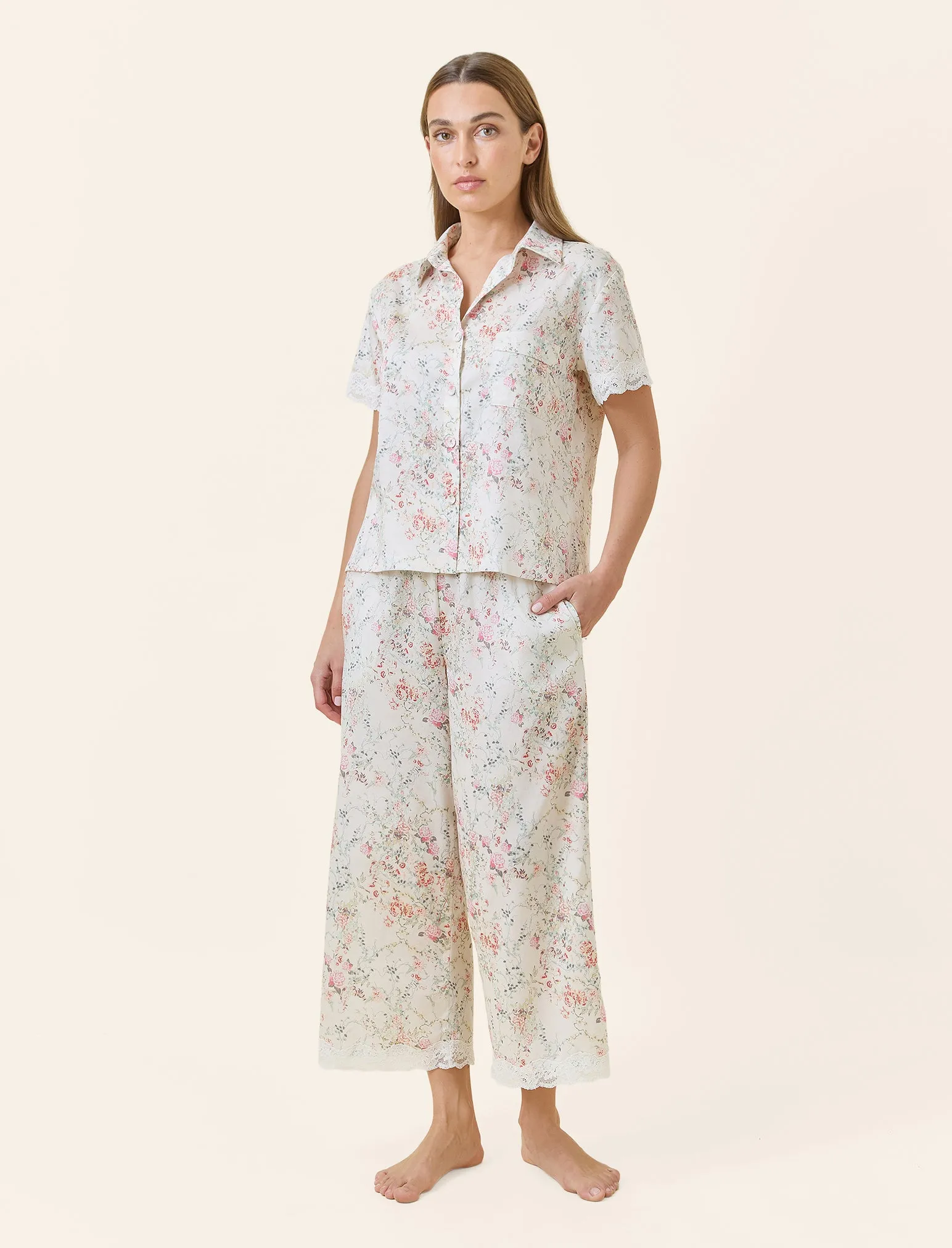 Yolly Lace Crop PJ Set sold by Papinelle product image thumbnail 2