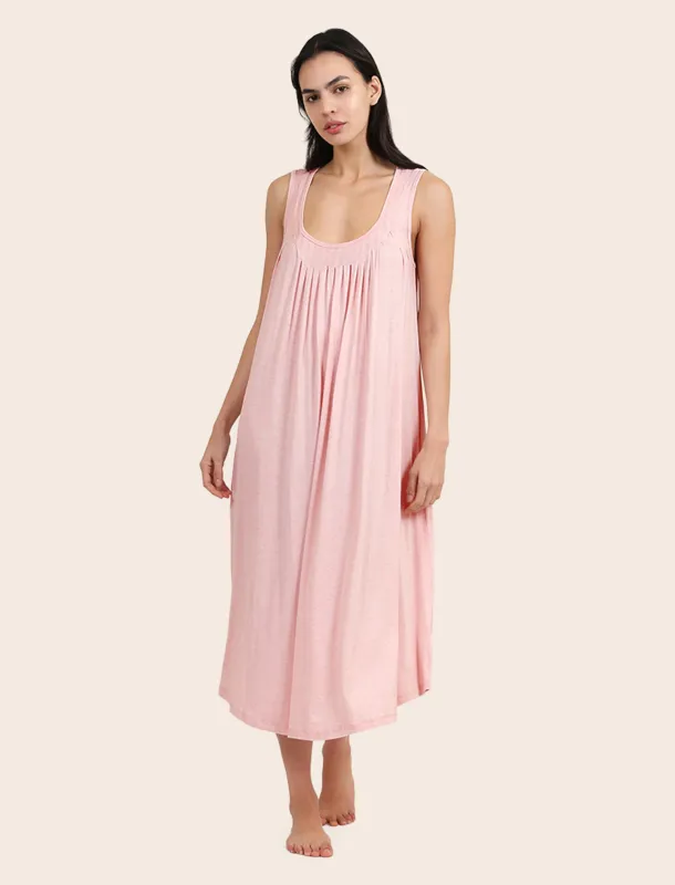 Kate Modal Soft Pleat Front Maxi Nightie sold by Papinelle