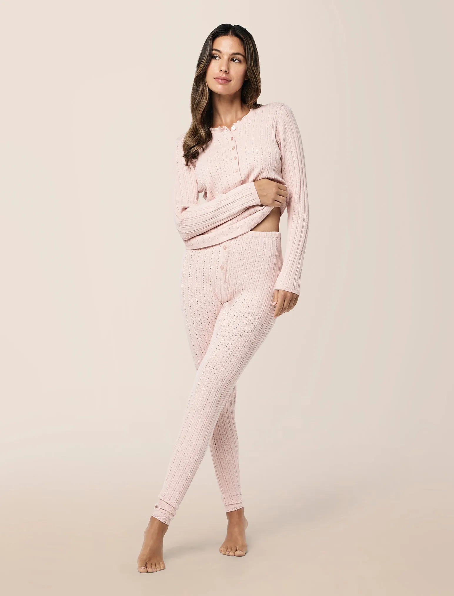 Cable Pointelle Full Length PJ Set sold by Papinelle product image thumbnail 3