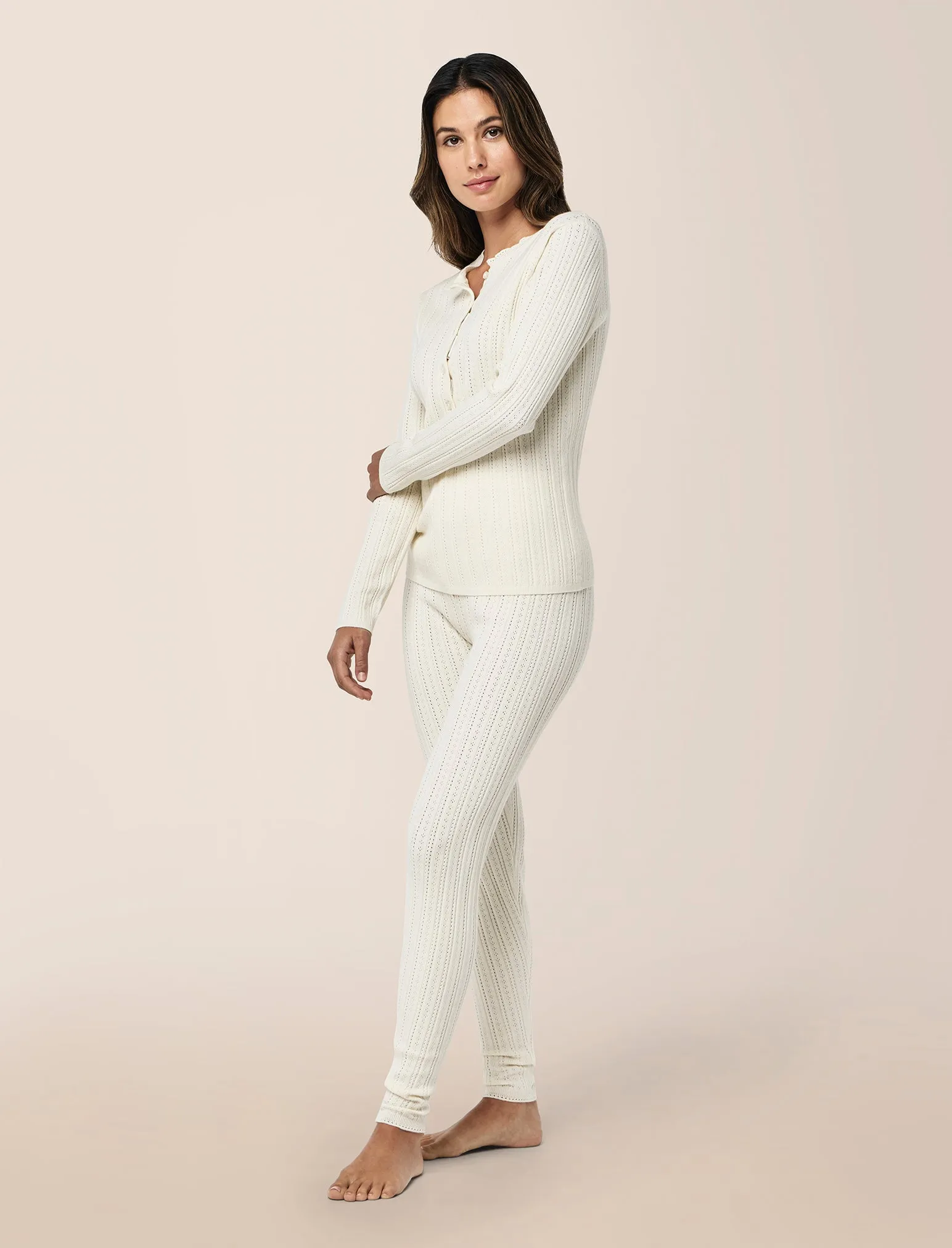 Cable Pointelle Full Length PJ Set sold by Papinelle product image thumbnail 3