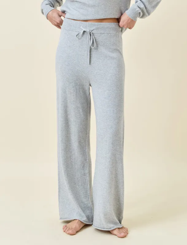 Cotton Cashmere Straight Leg Pant made by Papinelle