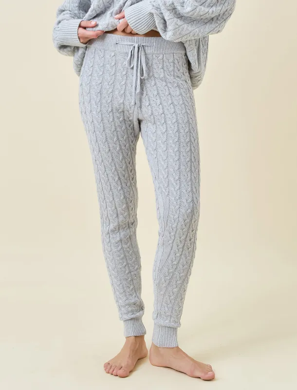 Cosy Cable Cotton Cashmere Legging made by Papinelle