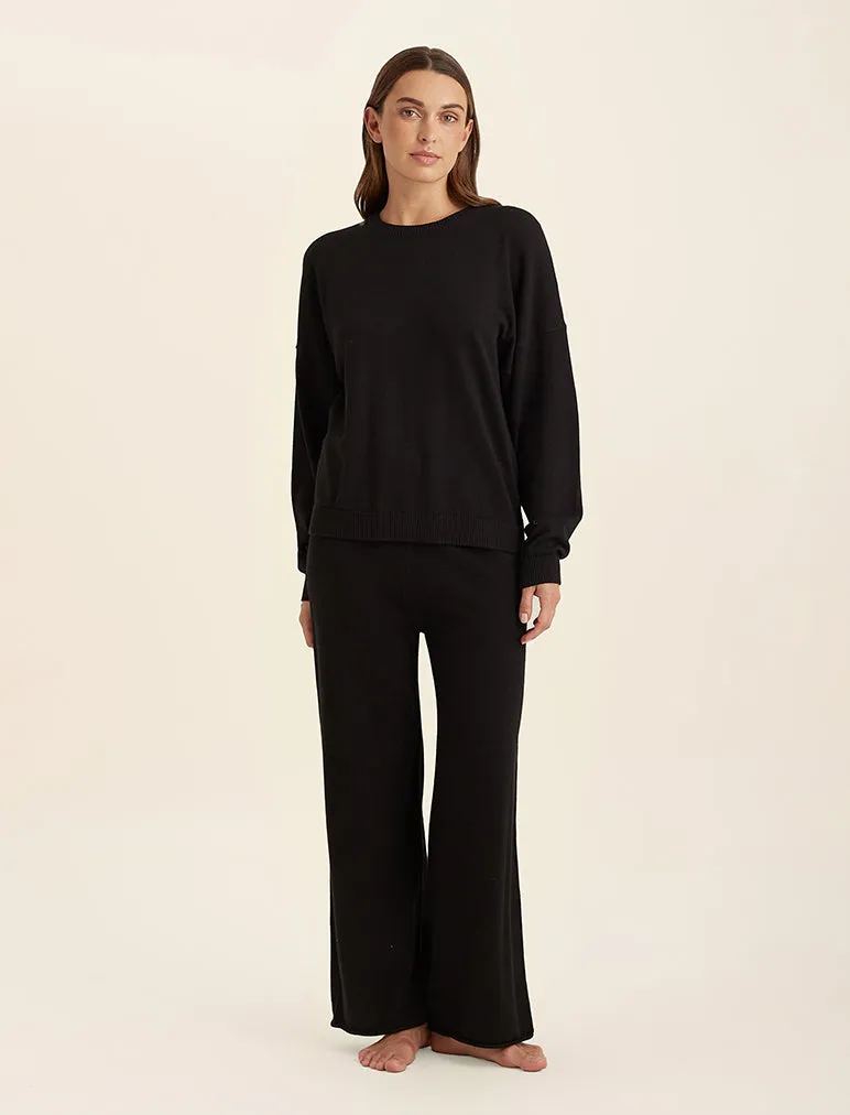 Cotton Cashmere Straight Leg Pant sold by Papinelle