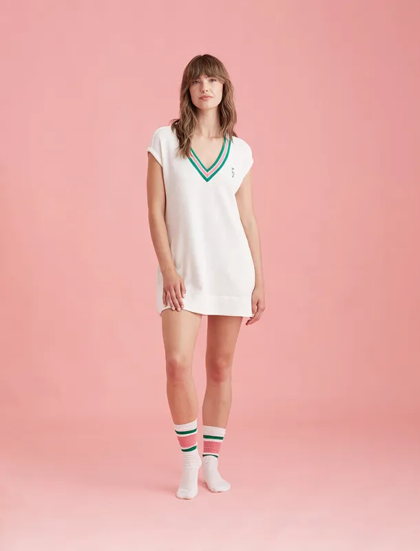 Luxe Waffle Tennis Logo Tank Dress sold by Papinelle