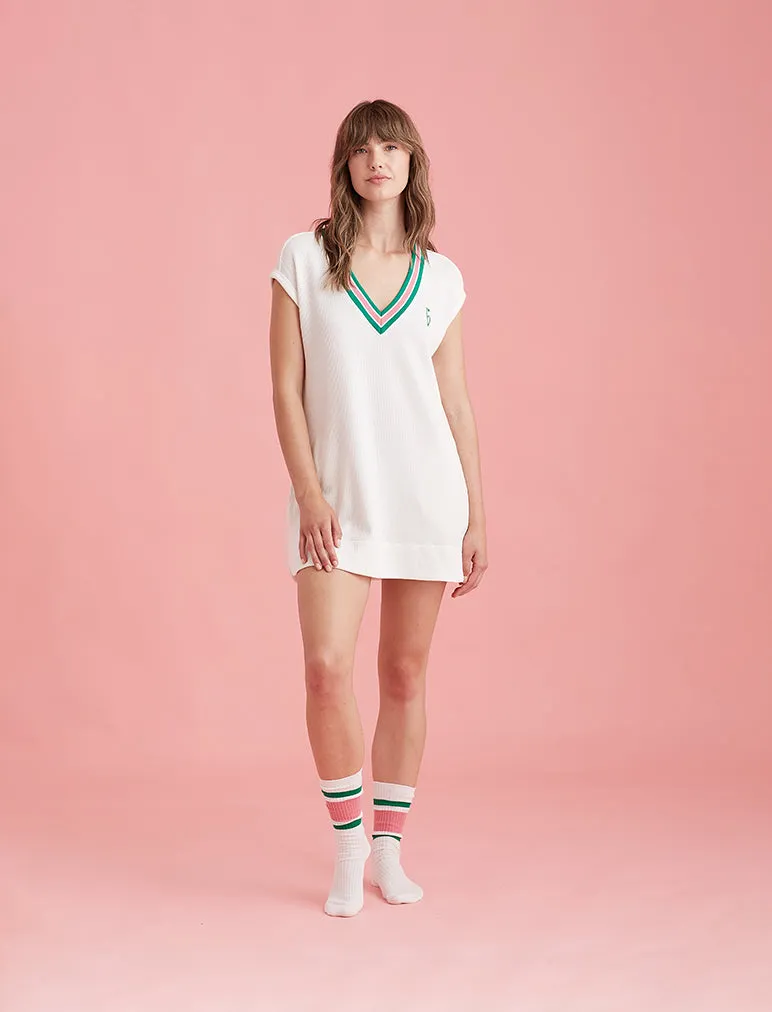 Luxe Waffle Tennis Logo Tank Dress sold by Papinelle