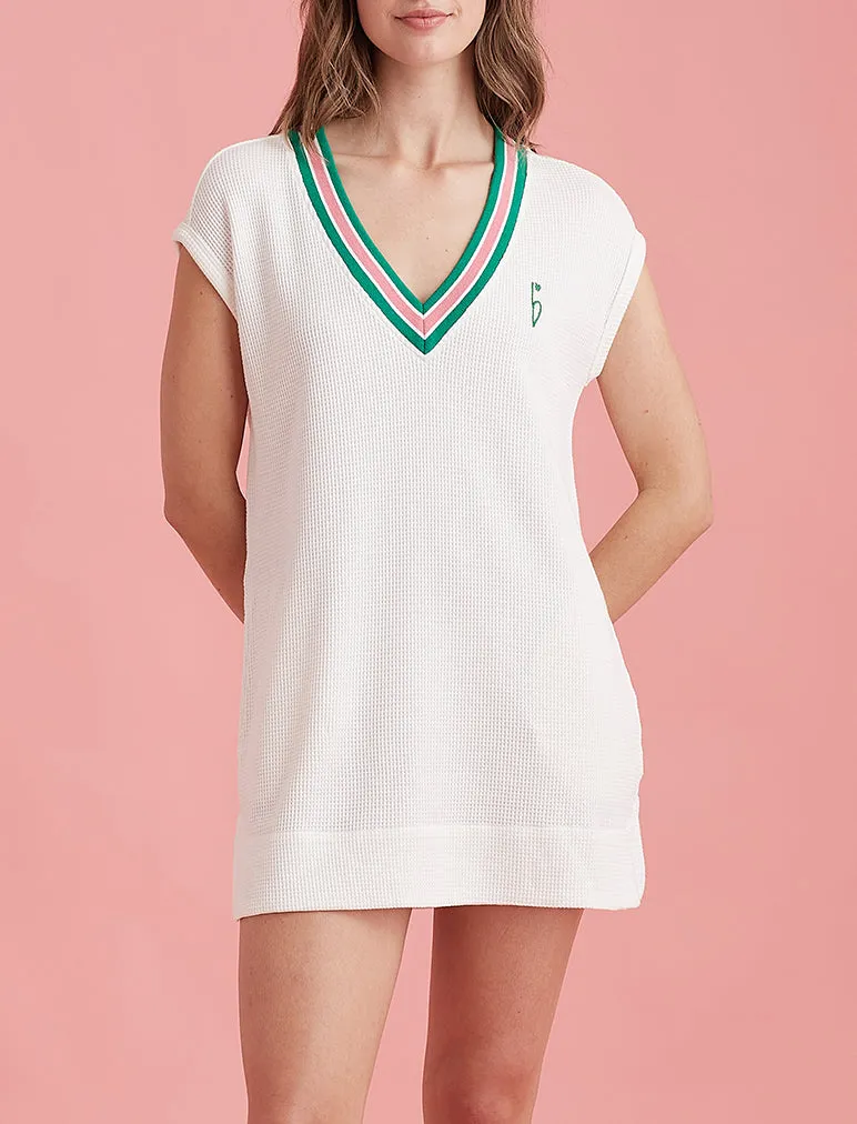 Luxe Waffle Tennis Logo Tank Dress sold by Papinelle product image thumbnail 2