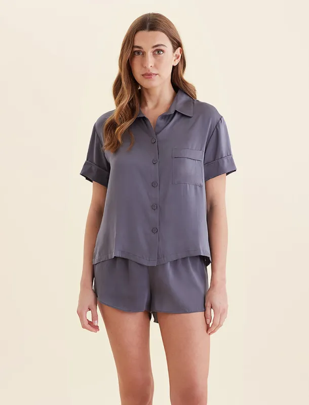 Audrey Washable Silk Boxer PJ Set made by Papinelle